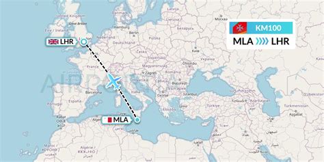 KM100 Flight Status ( Malta to London ) .